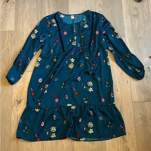 Old Navy Size M Turquoise Floral Dress